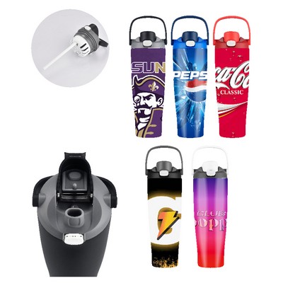 Union Printed - Union Printed - 21 oz Vacuum Bottle w/ Easy Carry Handle & Infuser Insert - Wrap
