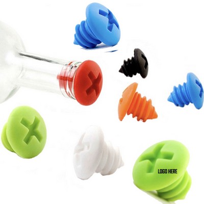 Screw Shape Silicone Wine Bottle Stopper