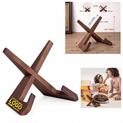 Wooden Cookbook Stand Holder