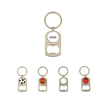 Soccer Keychain with Bottle Opener