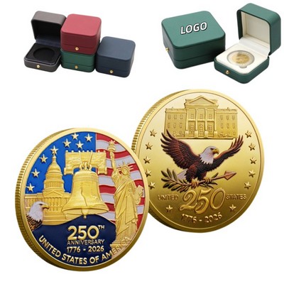 Metal 250th Anniversary Commemorative Coin w/ Gift Box