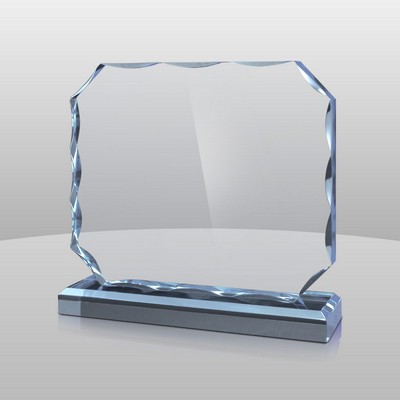 Horizontal Mount Blue Glacial Ice Award II (5"x5"x2")
