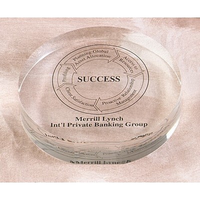 Lucite Round Embedment (5 1/2"x1")