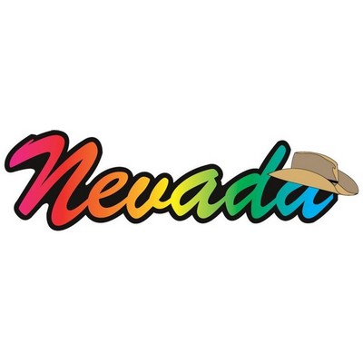 Nevada w/ Cowboy Hat Maxi Magnet (12 Square Inch)