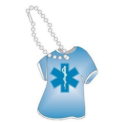 Caduceus Cross Promotional T Shirt Key Chain w/ Black Back (4 Square Inch)
