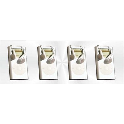 Mp3 Player Panoramic Metal Photo Magnet (1 5/8"x4 5/8")