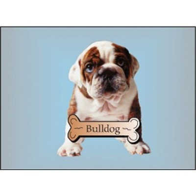 Bulldog Metal Photo Magnet (2 1/2"x3 1/2")