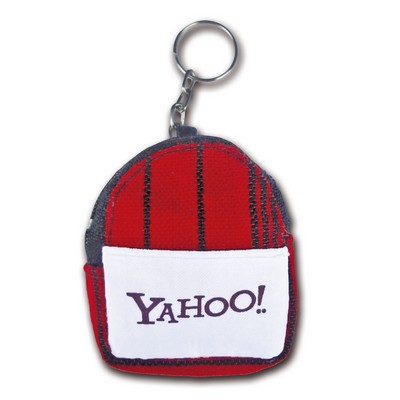 Fabric Backpack Coin Purse Keychain
