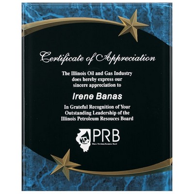 Blue Marble Star Plaque Award (9"x11")