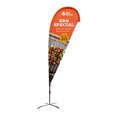 Flex Blade® G7 Kit, Single-Sided Teardrop Banner Flag 9'H