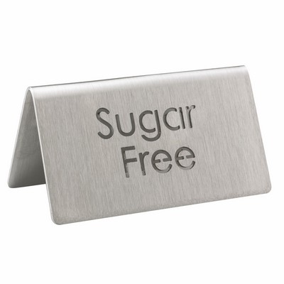 Laser Cut Stainless Steel ID Table Tent (Sugar Free)