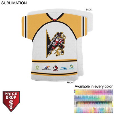 Hockey Jersey Shape Microfiber Dri-Lite Terry Keepsake Towel, Short Sleeves, Sublimated Front