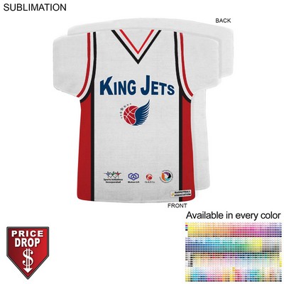 Basketball Jersey Shape Microfiber Dri-Lite Terry Keepsake Towel, Sublimated Front Side (18"x17")