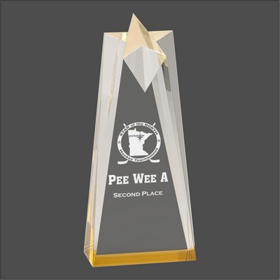Gold Sculpted Star Acrylic Award (3½"x8")