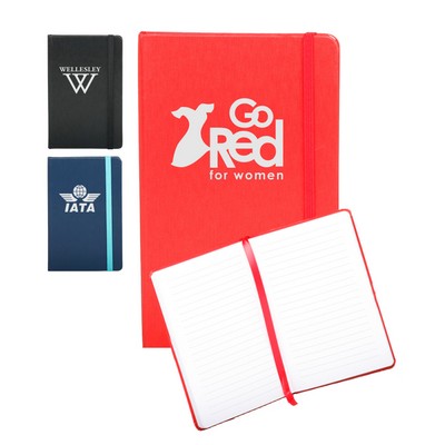 Large Hard-Cover Journal Notebook with 1-Color Logo - 5.5" x 8.5"