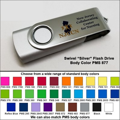 Swivel Flash Drive - 32 GB Memory - Body PMS 877