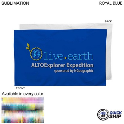 48 Hr Quick Ship -Plush Velour Terry Cotton Blend Colored Hand, Fitness Towel, Sublimated, (15"x25")