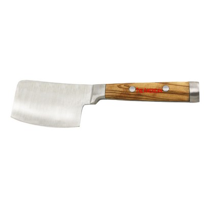 Forged Cleaver Style Cheese Knife w/Olivewood Brown Handle