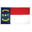 North Carolina Indoor Parade Flag w/Pole Hem And Fringe (3'x5')