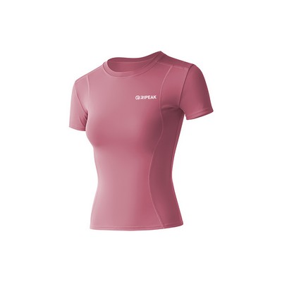 Women's Short Sleeve Yoga Athletic Shirt Cropped Sweatshirt