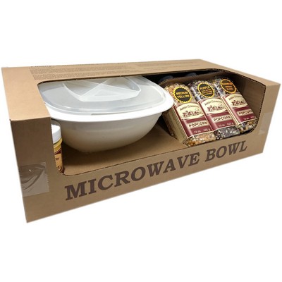 Amish Country Microwave Popcorn Gift Bowl Set