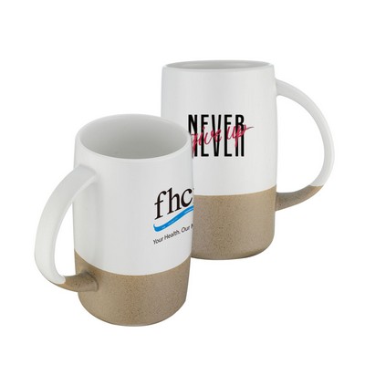 17 Oz. Two-Tone Matte Textured Ceramic Mug With Gift Box