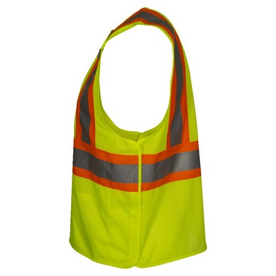 Reflective Apparel™ Hi-Vis Economy 5 Point Breakaway Mesh Safety Vest w/Contrasting Tape