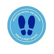 18" Diam. Full Color Repositionable Circle Floor Decal