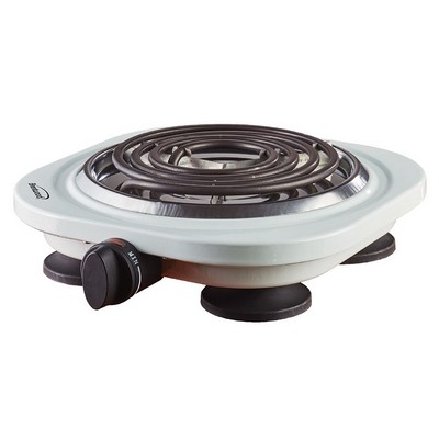 1000w White Electric Single Burner