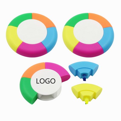 Round Five-Color Highlighter
