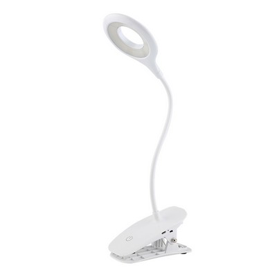 Rechargeable LED Ring Clamp Table Lamp With Touch Control