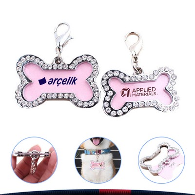 Glitter Bone ID Pet Tag