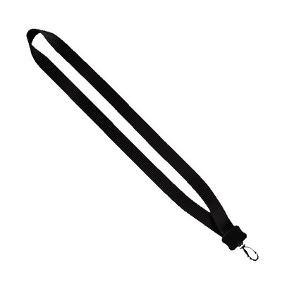 3/4" Smooth Nylon Lanyard with Plastic Clamshell & Swivel Snap Hook