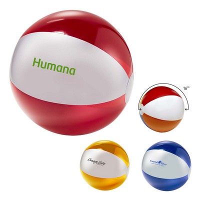 16'' Translucent Two Tone Beach Ball