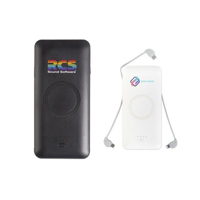 5000 mAh Universal Power Bank w/Wireless Charging
