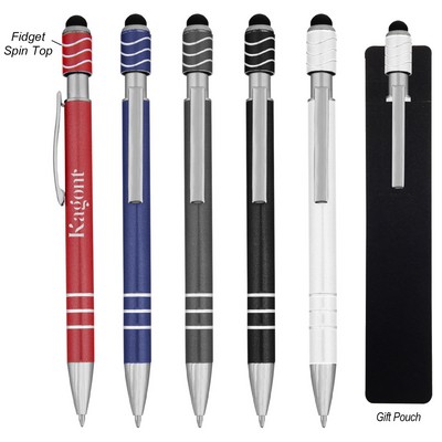 Spin Top Pen With Stylus