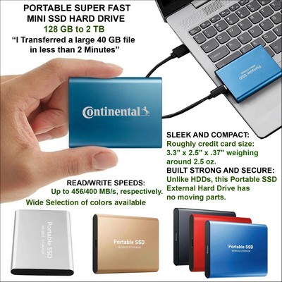 Portable Super Fast Mini SSD Hard Drive 1TB
