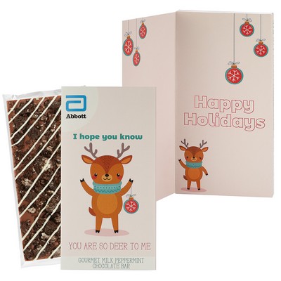 3.5 Oz. Belgian Chocolate Greeting Card Box (You Are So Deer To Me) - Milk & Cookies Bar