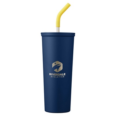 Essex 23 oz Vacuum Insulated Stainless Steel Tumbler With Straw