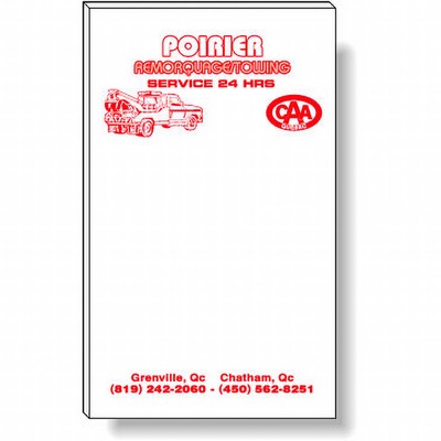 50 Page Magnetic Note-Pads with Medium Red Imprint (3"x5")