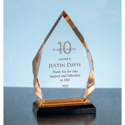 Gold Diamond Impress Acrylic Award 8 3/4"