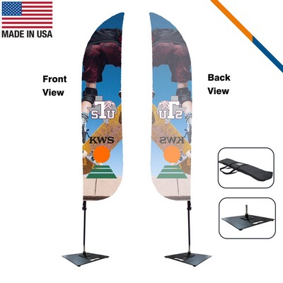 13' Hermit Single-Sided Feather Flag