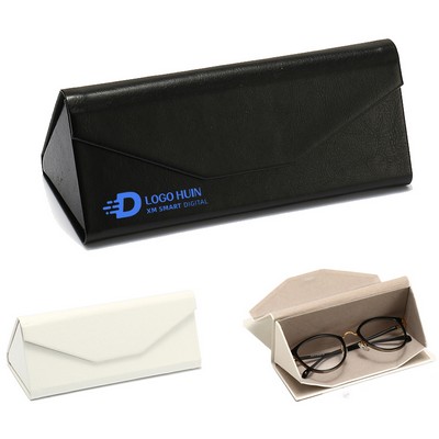 PU Leather Triangular Hard Shell Eyeglasses Cases