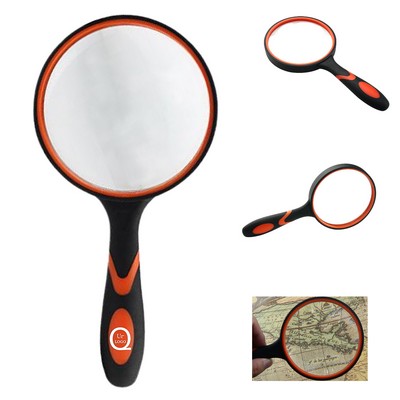 Pocket-Sized 10X Magnifier w/ 2.55" Rubber Handle