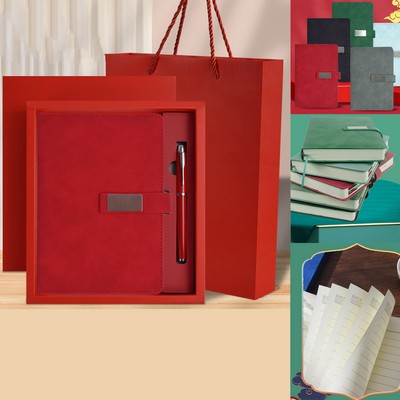 2026 Planner A5 Notepad PU Leather & Pen Gift Box Set