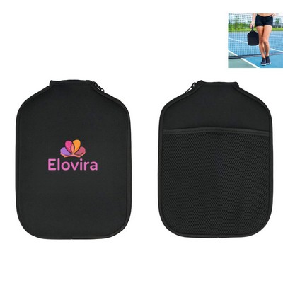 Neoprene Pickleball Paddle Cover Sleeve Bag with Mesh Pocket