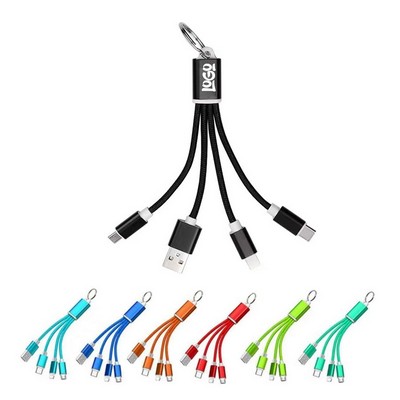 3-in-1 Nylon Braided Charging Cable