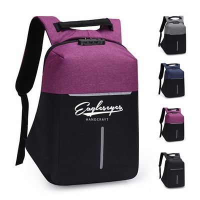 Anti-theft Laptop Backpack with Coded Lock