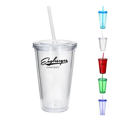 16Oz Double Wall Cold Drink Tumbler