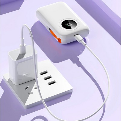 22.5W 10,000mAh Power Bank W/ Built-in Retractable Cable